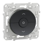 Schneider electric interrupteur odace anthracite  3 boutons monte / descente / stop pour volet - schneider ...