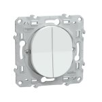 Schneider electric mcanisme double poussoir ovalis blanc 10 ax schneider s320216 blanc
