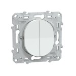 M�canisme combin� va et vient et poussoir ovalis 10 ax blanc schneider electric s320285 blanc