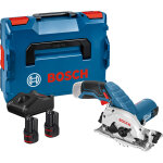 Scie circulaire 12v gks 12v - 26 + 2 batteries 2 ah + chargeur en coffret l - boxx bosch 06016a100d