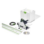 Scie plongeante 1200w ts 55 febq - plus - fs + rail de guidage en coffret systainer sys3 - festool - ...