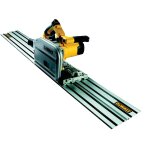 Scie plongeante 1300w + rail 1, 5m - dewalt - dws520kt