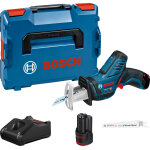 Scie sabre 12v gsa 12v - 14 + 2 batteries 3. 0 ah + chargeur + coffret l - boxx bosch 060164l90y