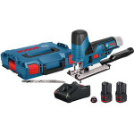 Scie sauteuse sans - fil 12v gst 12v - 70 + 2 batteries 3 ah + chargeur + coffret l - boxx - bosch - ... Scie sauteuse sans - fil 12v gst 12v - 70 + 2 batteries 3 ah + chargeur + coffret l - boxx - bosch - ...