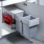 Notre selection poubelle coulissante tri slectif 2 bacs 15 l pelle + brosse pou3660 gris