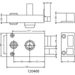 Serrure 3 points vega horizontal fouillot cylindre de 45mm gauche - jpm - 504000 - 18 - 2a