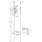 Serrure 4 points srie 20500 pne dormant 1 / 2 tour l2150 ttire 18mm axe 40mm gauche - vachette - ...