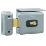 Serrure �lectrique v90 pour cylindre europ�en poussant viro vir7928