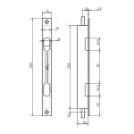 Serrure à encastrer 2 points à fouillot coffre 31 / 30 axe 15mm - metalux - f131300000 Serrure à encastrer 2 points à fouillot coffre 31 / 30 axe 15mm - metalux - f131300000