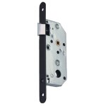 Serrure � larder d452 bec de cane axe 50 mm bout rond finition noir sans g�che vachette 22690000