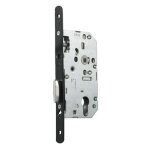 Serrure � larder d454 cl� i axe 50 mm bout rond finition noir avec g�che vachette 22694000