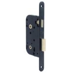 Serrure  larder multibat  condamnation axe 50 mm finition noir  bout rond sans gche rversible jpm ...