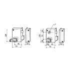 Serrure monopoint en applique alpha cylindre rond vertical fouillot droite - bricard - 452110
