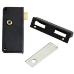 Serrure monopoint en applique bec de cane extra - plat droite jpm 456000 - 01 - 1y noir