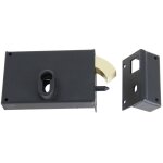 Serrure monopoint en applique  crochet profil europen horizontale droite finition epoxy noir jpm 384500 ...