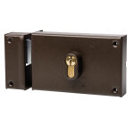 Serrure monopoint en applique horizontal p�ne dormant seul cylindre profil europ�en gauche vachette 18775000 ...