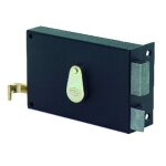 Serrure monopoint en applique horizontale � tirage noire droite 140 x 88 mm carr� 7 mm jpm 124000 - 01 ...