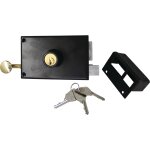 Serrure monopoint en applique vega horizontale  tirage cylindre 45 mm droite pour grille jpm 130300 ...