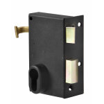 Serrure monopoint en applique verticale � tirage avec g�che 116 x 70 mm �poxy noir jpm 127500 - 01 - ...