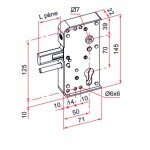 Serrure de portail en applique série ga levant 40mm - tirard - ga592303 Serrure de portail en applique série ga levant 40mm - tirard - ga592303