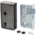 Serrure renforc�e 50 x 43 mm avec bo�tier 190 x 100 mm pour b�quille diam�tre 18 mm gah alberts 412050 ...