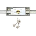 Serrure de rideau grand modèle double panneton - prefer - pre86010010 Serrure de rideau grand modèle double panneton - prefer - pre86010010