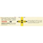 Serrure tubulaire v6526 axe 63, 5mm bouton standard inox - vachette - 19295000
