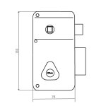 Serrure verticale fouillot ercy 5g 5 goupilles 45mm + bag40 droite 4 cls - heracles - c5 - 502712m - ...