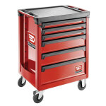 Servante roll 6 tiroirs - 3 modules par tiroir rouge facom roll. 6ma3pf rouge - noir