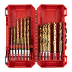 Set de 19 forets m�taux hss - g tin red hex shockwave impact duty 2 � 10 mm milwaukee 4932493866