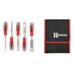 Set de 5 ciseaux  bois xpro  frapper 6 - 10 - 15 - 20 - 25mm - hanger - 110591