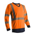 T - shirt haute visibilit� somo manches longues orange / marine taille xl coverguard 5som17r0xl orange ...