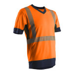 T - shirt komo orange haute visibilit col v manches courtes taille xl coverguard 7komoxl orange
