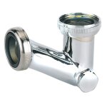 Siphon de lavabo en 'v' laiton chrom avec bouchon chrom d32 mm valentin 00 161300 000 00