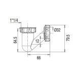 Siphon bidet en 'v' en pvc d32mm blanc - valentin - 00 618000 001 00 Siphon bidet en 'v' en pvc d32mm blanc - valentin - 00 618000 001 00