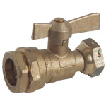 Garis robinet droit pour compteur d'eau crou pe d 32 mm f 1'' somatherm 69 - 32 - 26