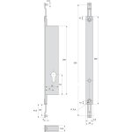 Stremler assa abloy serrure  larder 2 points pour cylindre coffre de 41 mm pour tringle plate - stremler ...