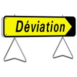 Panneau de signalisation de direction rectangulaire 1000 x 300 mm 'd�viation' taliaplast 526011
