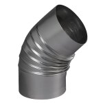 Ten coude plissé 45° aluminium 125 mm - tolerie generale - 394125 Ten coude plissé 45° aluminium 125 mm - tolerie generale - 394125
