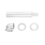 Terminal horizontal t�lescopique plastique blanc d 80 / 125 elm leblanc 7738112576
