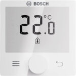 Thermostat d'ambiance programmable / hebdomadaire sans fil or 100rf bosch 7724001292 blanc
