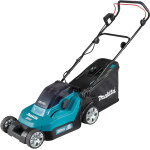 Tondeuse 36v (2x18v) 38cm + 2 batteries 4ah + chargeur double en boite carton - makita - dlm382cm2