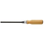 Tournevis pz2  manche bois avec crou 6x125mm longueur totale 240mm - facom - athh. d2