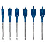 Trousse de 6 mèches plates selfcut speed 13 - 25 mm - bosch expert - 2608900333 Trousse de 6 mèches plates selfcut speed 13 - 25 mm - bosch expert - 2608900333