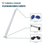 Tubesca - comabi �chelle en aluminium h6, 7 m platinium simple droite tubesca 02410120