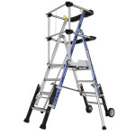 Plateforme sherpascopic 3 � 4 marches - garde - corps lisses tubesca - comabi 02272950
