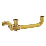 Tubulure pour �vier 2 cuves en laiton entraxe r�glable valentin 00 385200 009 00