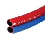 Tuyau de gaz en caoutchouc jumel diamtre 10x16mm pour oxygne / acetylne, longueur 25m, 20 bars - ...