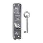 Crmone en applique pour bibliothque cl  gorges haut bas acier vachette 11860000