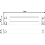 Ventouse extrieure en applique inox 400kg 12 / 24vdc signal - sewosy - ext400ctc